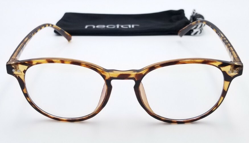 Nectar Cobalt Collections Round Light Brown Blue Light Eyeglasses #3232