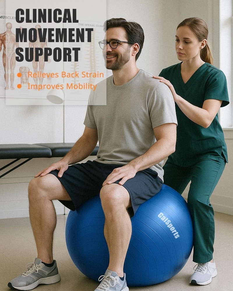 High-Quality Anti-Burst Stability Ball - Perfect for Core Workouts & Posture