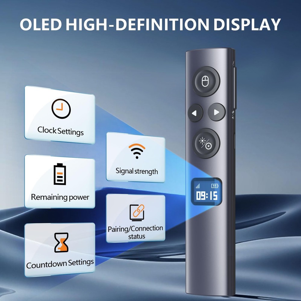 N95s BLE Presentation Clicker with Digital Pointer for PowerPoint Presentatio...