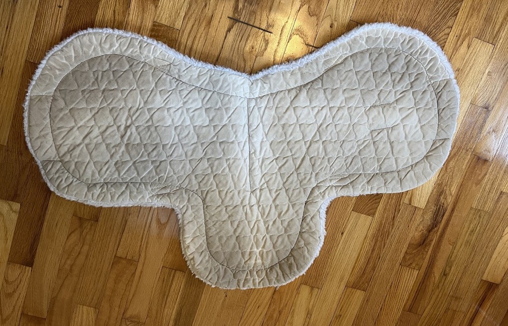 White Fitted English Saddle Pad - Toklat