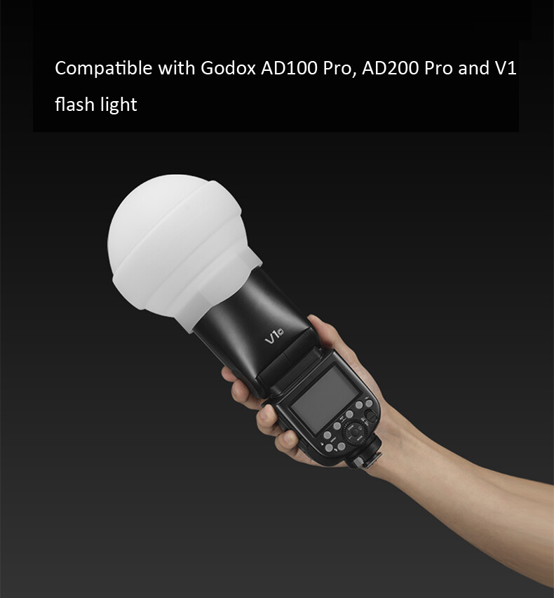 Silica Gel Soft Light Diffuser for Godox AD200Pro AD100Pro V1 Speedlite Flash
