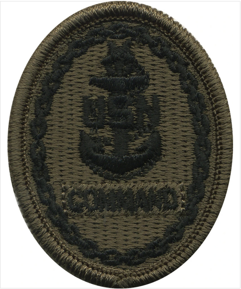 GENUINE U.S. NAVY EMBROIDERED BADGE: COMMAND E-8 - WOODLAND DIGITAL