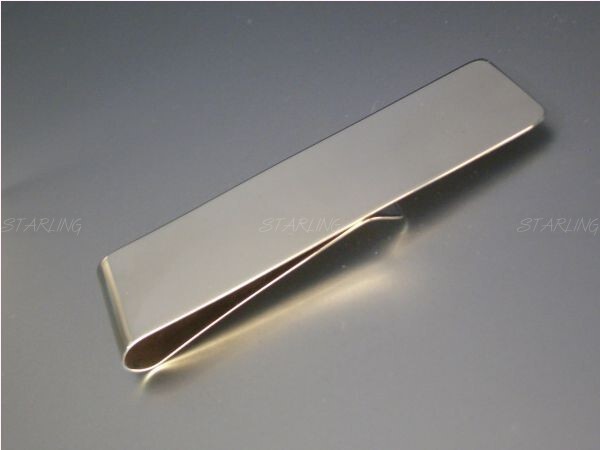 Smooth Money Clip-Plain Money Clip-Solid 925 Sterling Silver -New(V1)