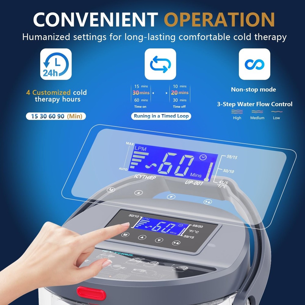 Cold Therapy Machine with Programmable Timer, Ice-Machine-for-Knee-After-Surg...