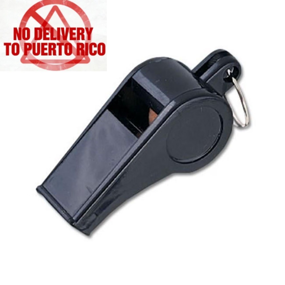 Black Plastic Whistle Pack Dozen
