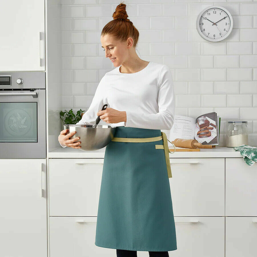 1 x IKEA SANDVIVA Kitchen Waist Apron Blue Adjustable