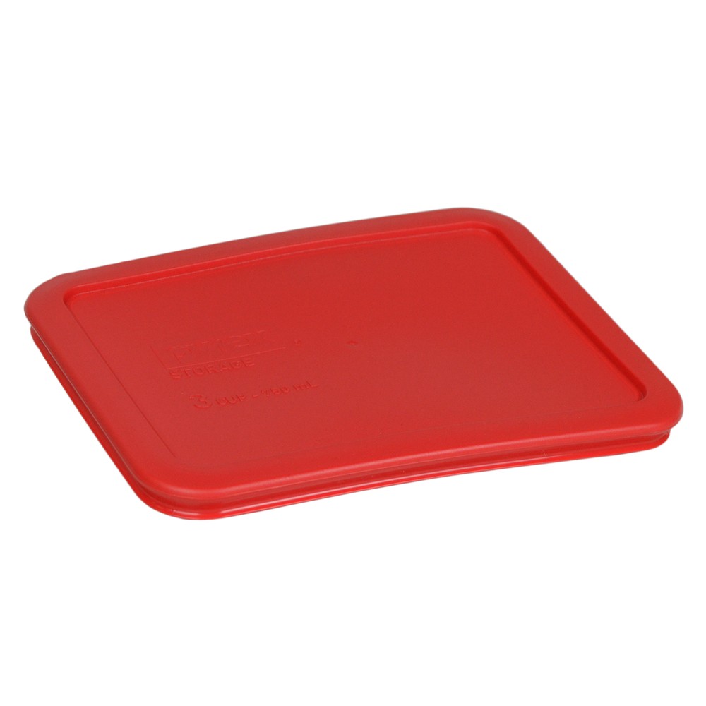 Pyrex 7210-PC Red Rectangle Plastic Storage Replacement Lid Cover (2-Pack)