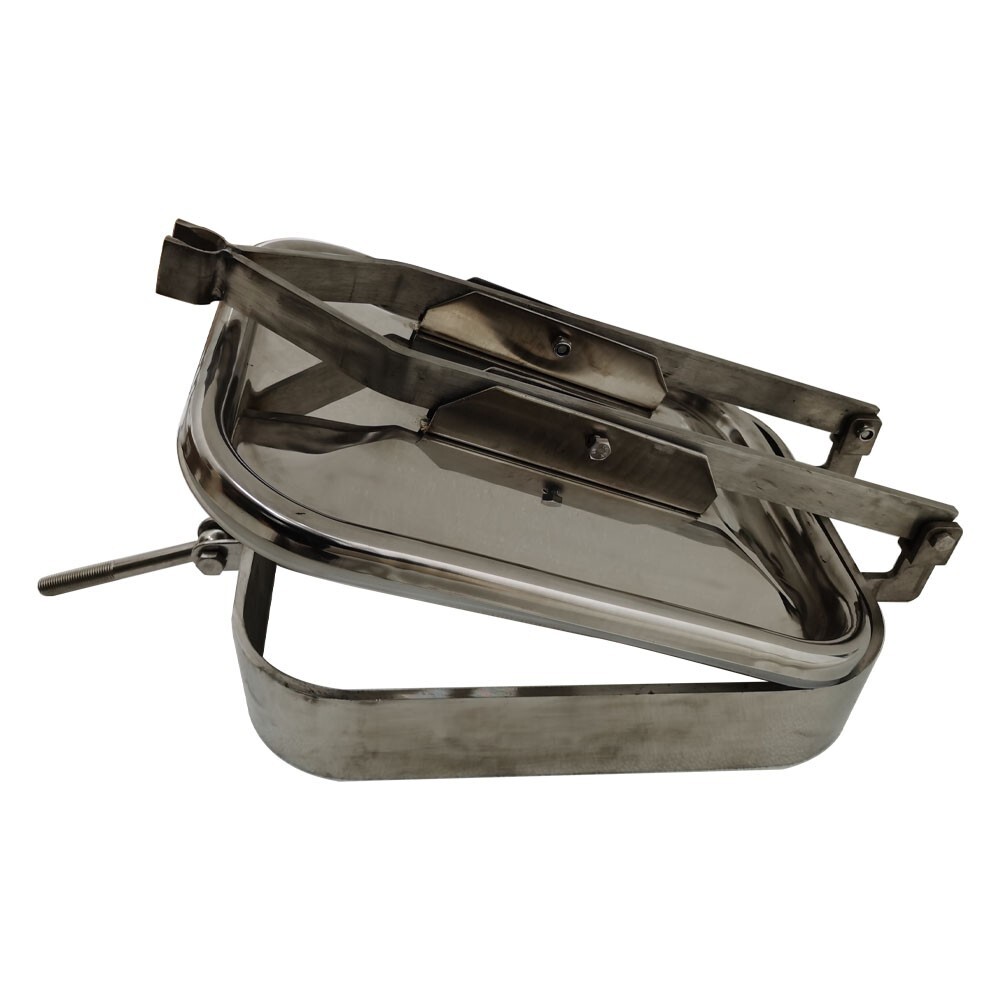 Sanitary Pressure Rectangular Manhole SS304 Manway Cover Tank Drink US Tool