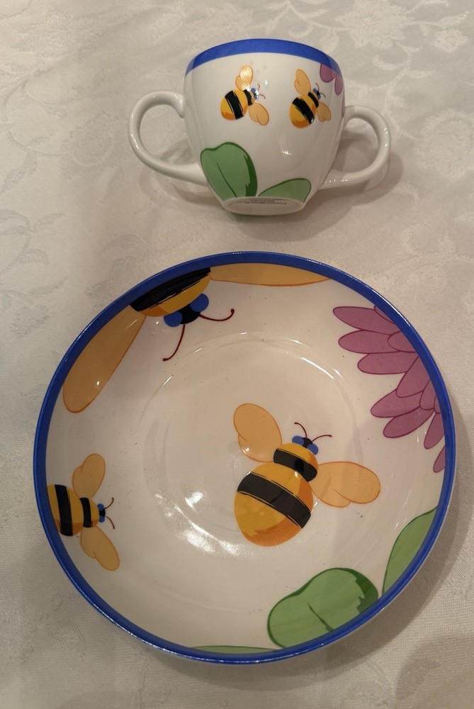 ✨ Tiffany & Co. “Buzz Buzz” Infant Dinner Set – 3-Piece with Original Box