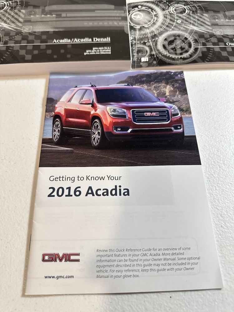 2016 GMC Acadia Denali Owner's Manuals Set