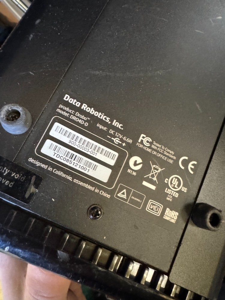 Data Robotics Drobo DRO4D-D DAS Storage Array 4-Drive HDD Enclosure