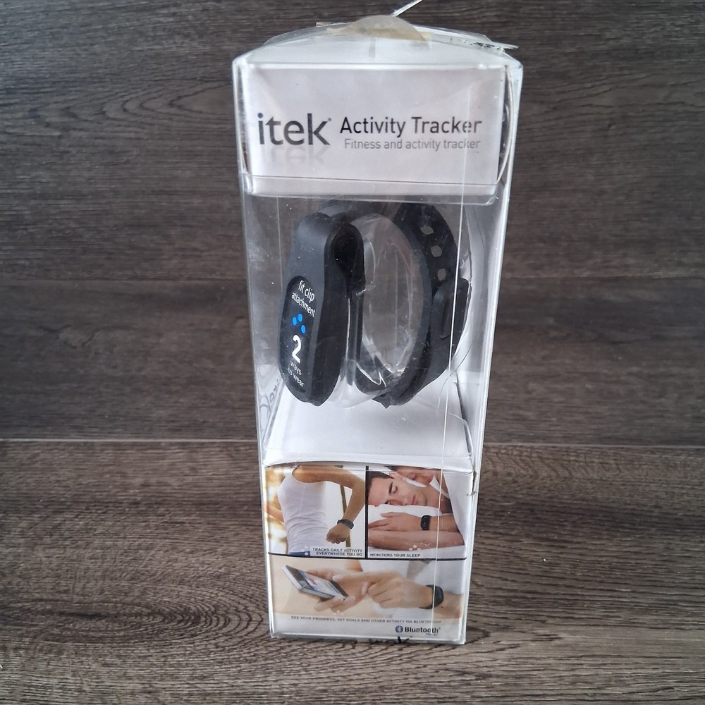 Itek Fitness & Activity Tracker (Black) - Bluetooth Phone App