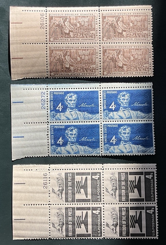 Plate Block U.S. 1115, 1116, 1119