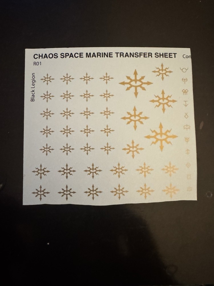 Black Legion Transfers Warhammer 40K