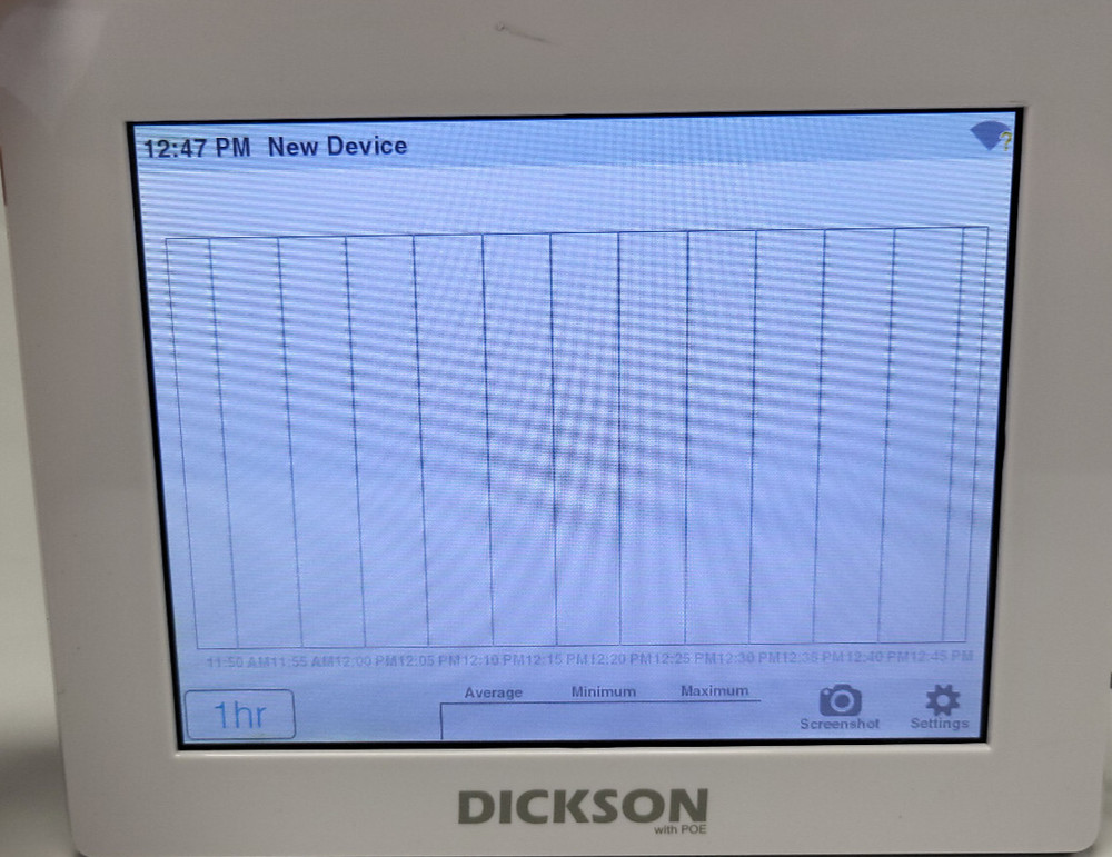 Dickson TWP DicksonOne Touch 8" Data Logger PoE w/RKTC2 Sensor Parts (Powers On)