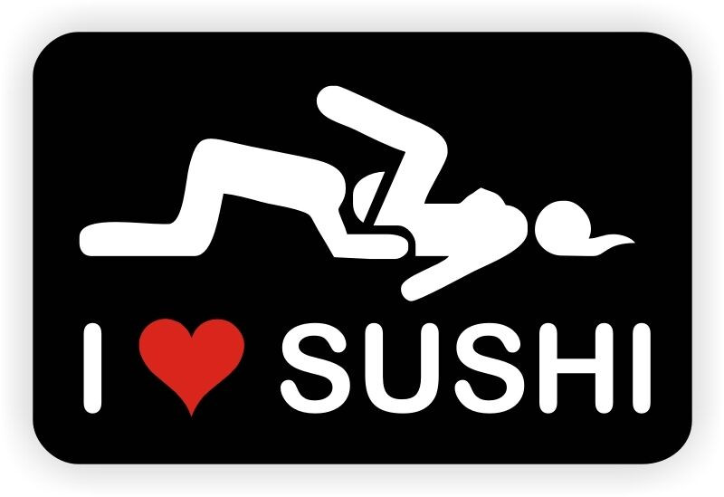 I Love Sushi Sticker Decal