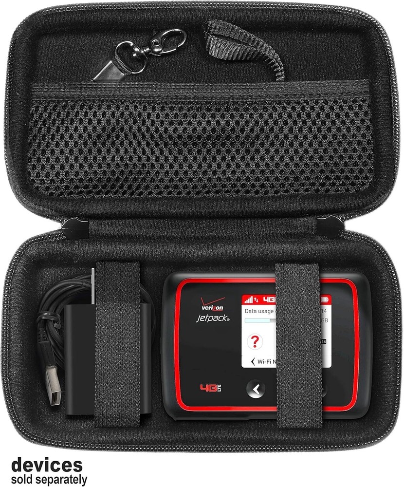Compact Protective Case for Verizon JetPack & MiFi Hotspot Devices - Black