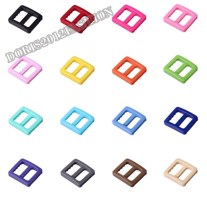 10mm 0.39" Tri-Glide Slider Adjustable plastic Buckle 3 bar slider webbing strap