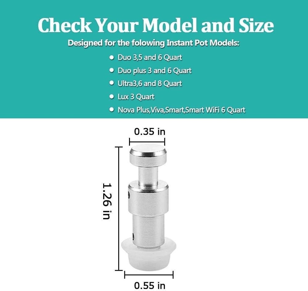 Steam Release Handle Float Valve Replacement Parts 3 Silicone Caps Instant Pot