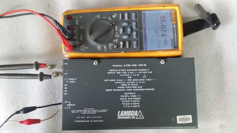 LAMBDA POWER SUPPLY LFS-43-15-K TESTED WORKING FREE SHIP