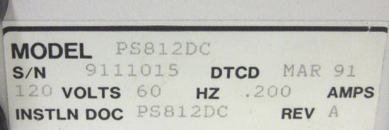 Javelin PS812DC Camera Power Supply