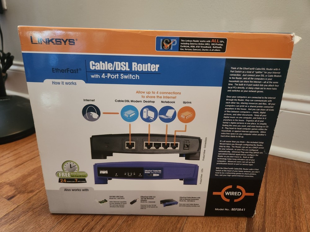 Linksys Etherfast Cable/DSL Wired Router with 4 Port Switch
