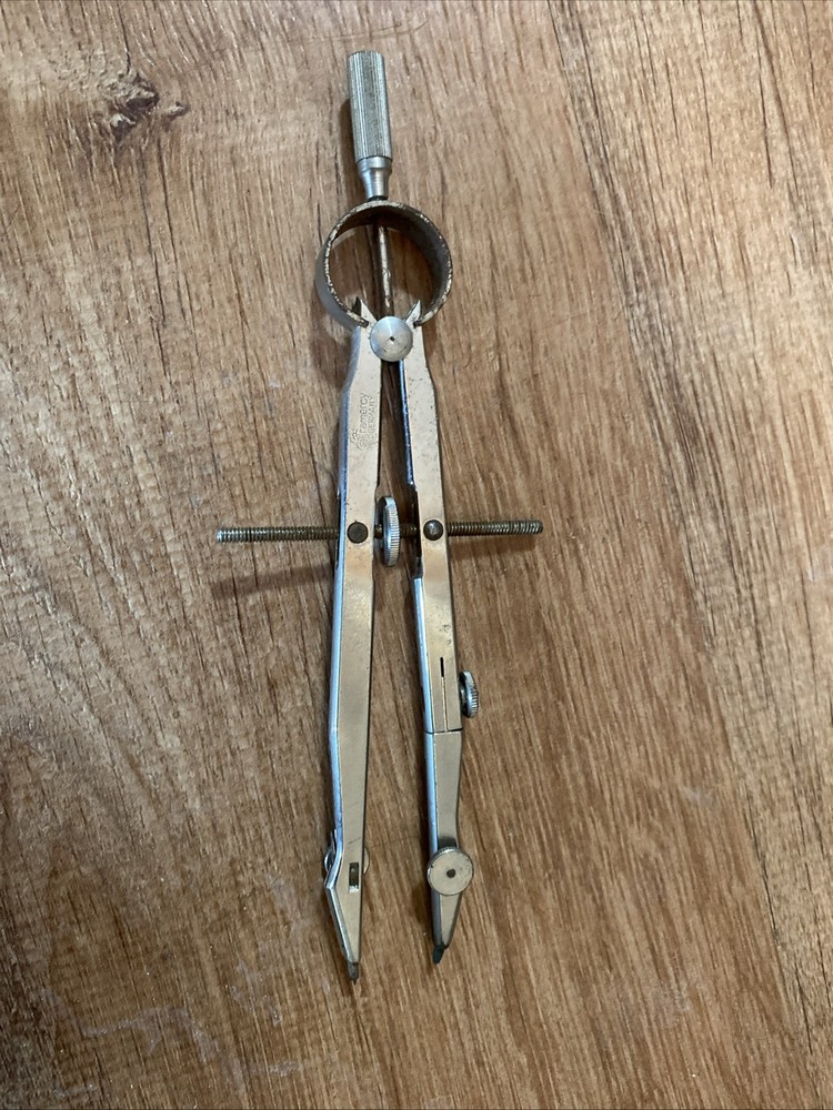 Vintage Drafting Tools - Templates, Compasses, Triangle Scale Ruler