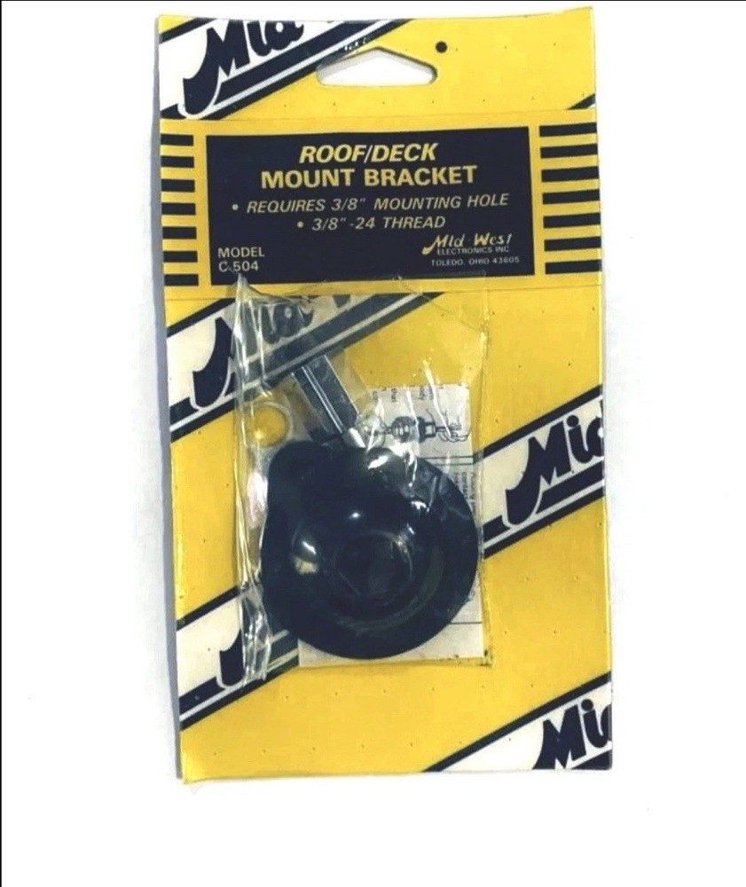 Mid-West C-504 CB Antenna Mount Bracket 3/8” Mounting Hole￼