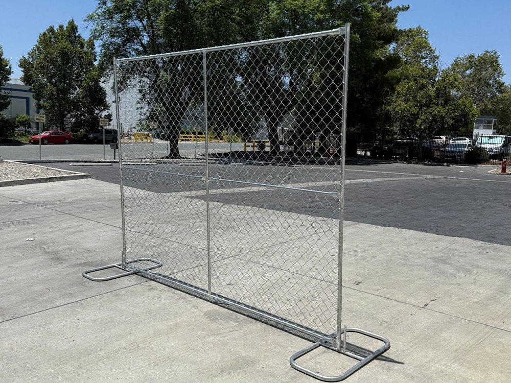 8 ft Temporary Chain Link Fence Panel (Galvanized) - WILL CALL RIVERSIDE