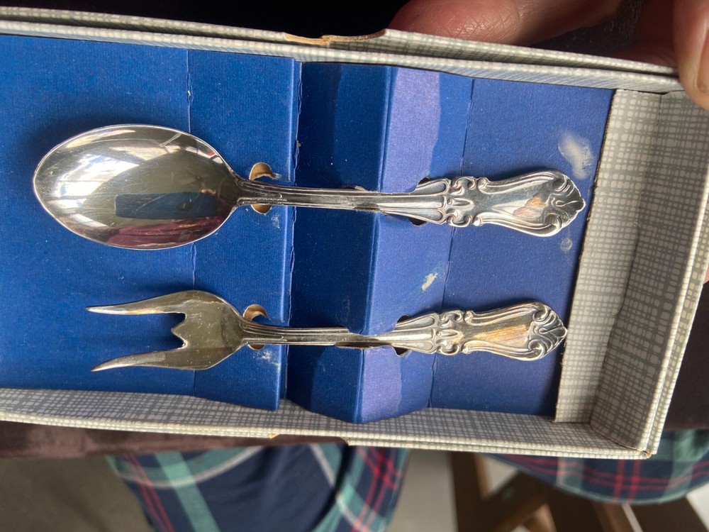 JANSSONS NYSILVER BOXED SPOON & FORK LIDKOPING SWEDEN