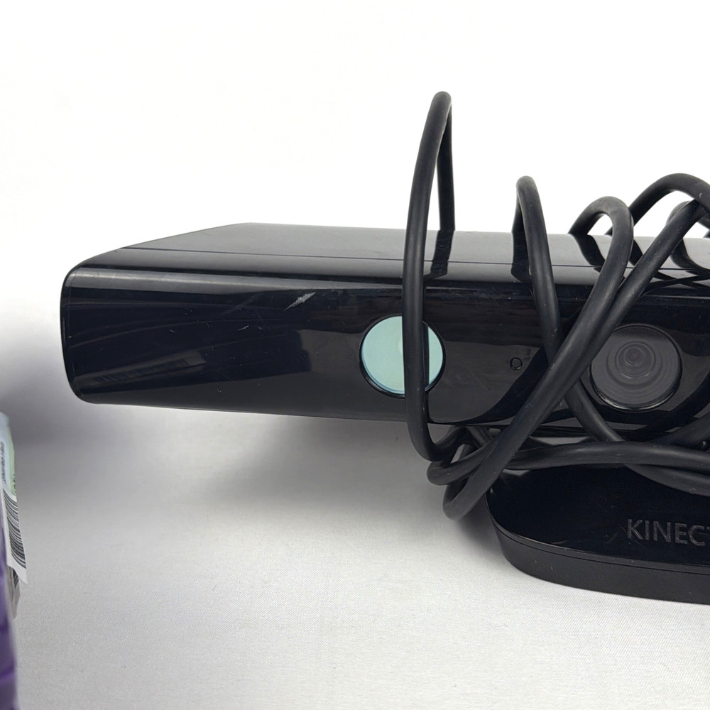 Microsoft Xbox 360 Kinect Motion Sensor Plus 4 Games Bundle Lot [Read desc.]