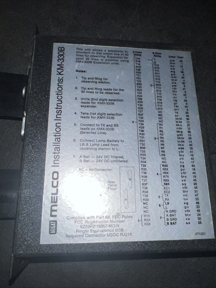 Melco KM-330B 30 Service Observing Unit