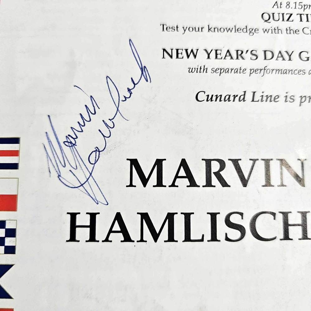 Marvin Hamslisch signed program