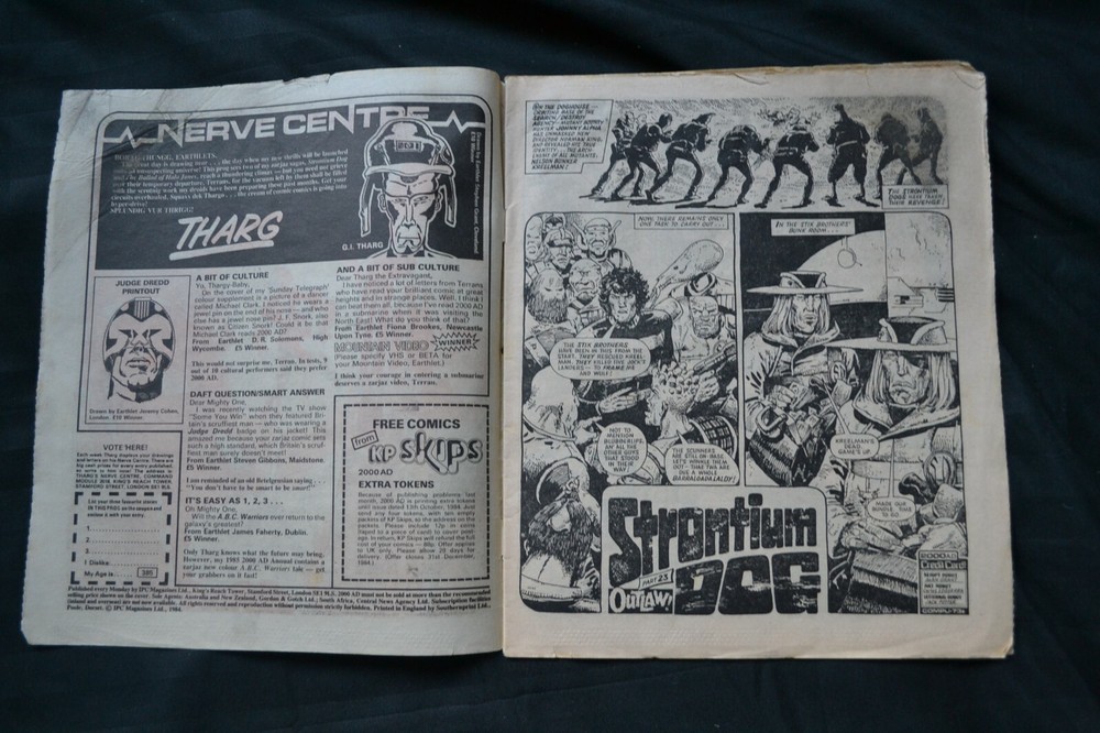 2000AD Comic Issue Prog #385 29/09/84 September 29th 1984 Alpha vs Stix