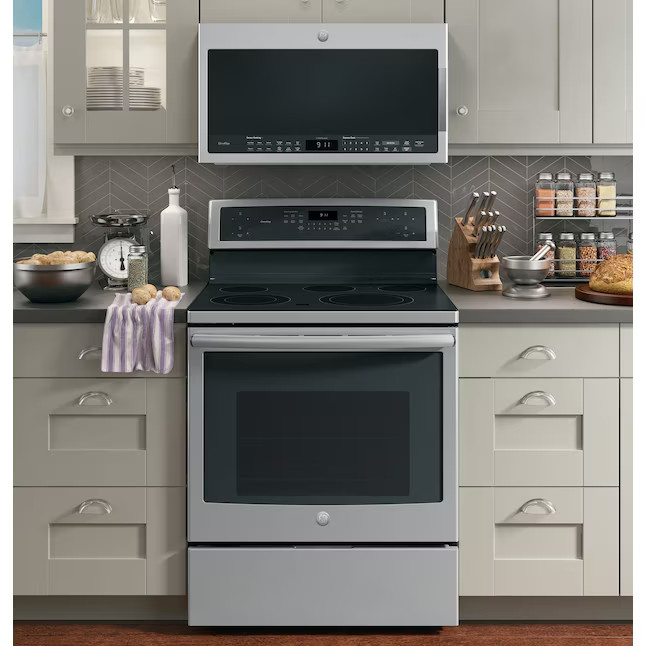 GE Profile 2.1-cu ft Over-the-Range Microwave with Sensor Cooking