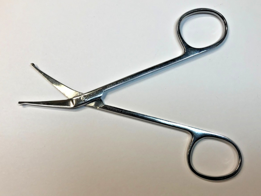Jarit 360-103 Scissors, Angled Over Edge, Probe Points, 4.5"