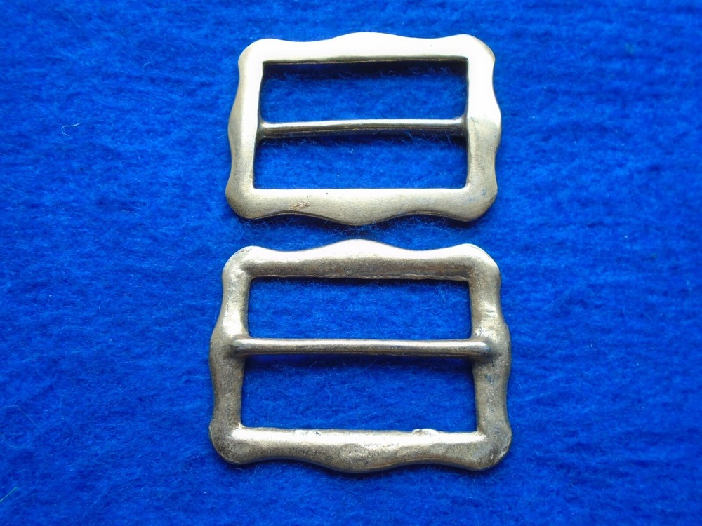 PAIR BRITISH ARMY VICTORIAN BRASS WEBBING BUCKLES
