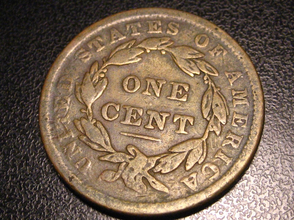 1838 Coronet Head Large Cent VF