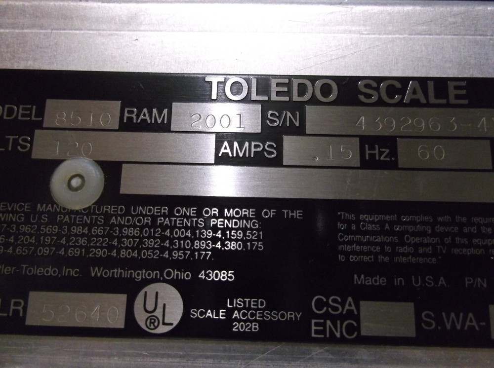 METTLER TOLEDO 8510 DIGITAL SCALE (LL8)