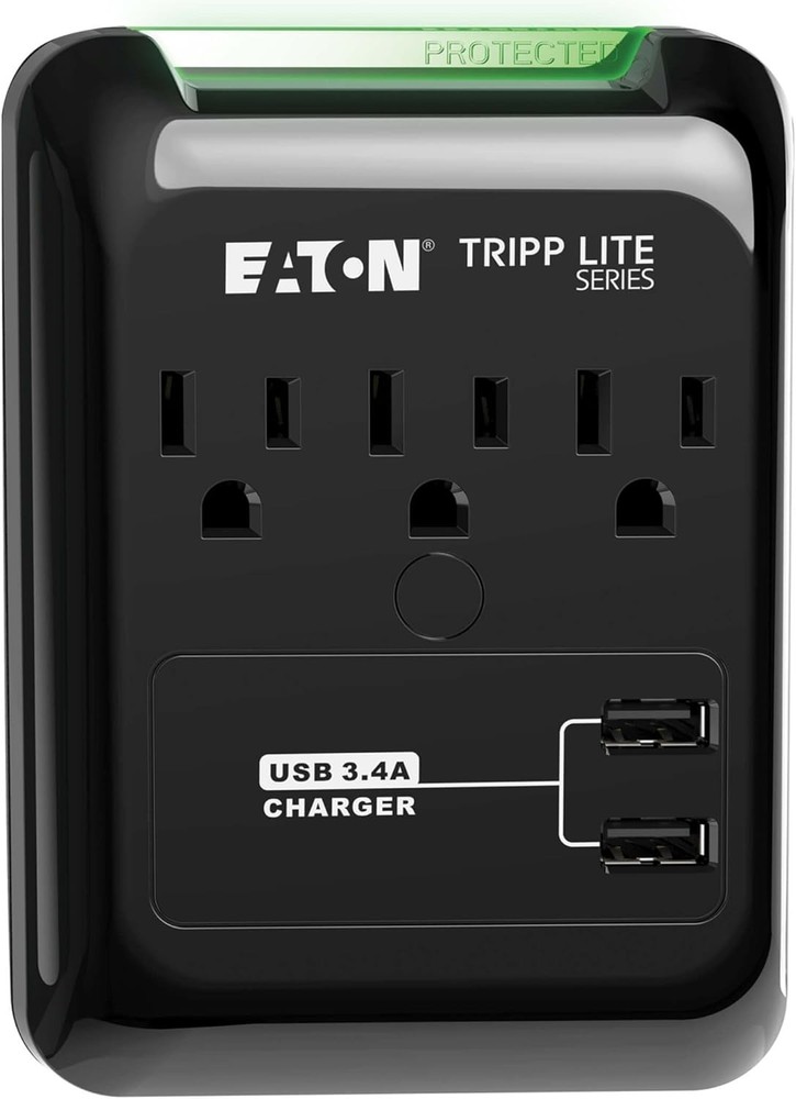 Mini Surge Protector Power Strip with USB - Compact Design