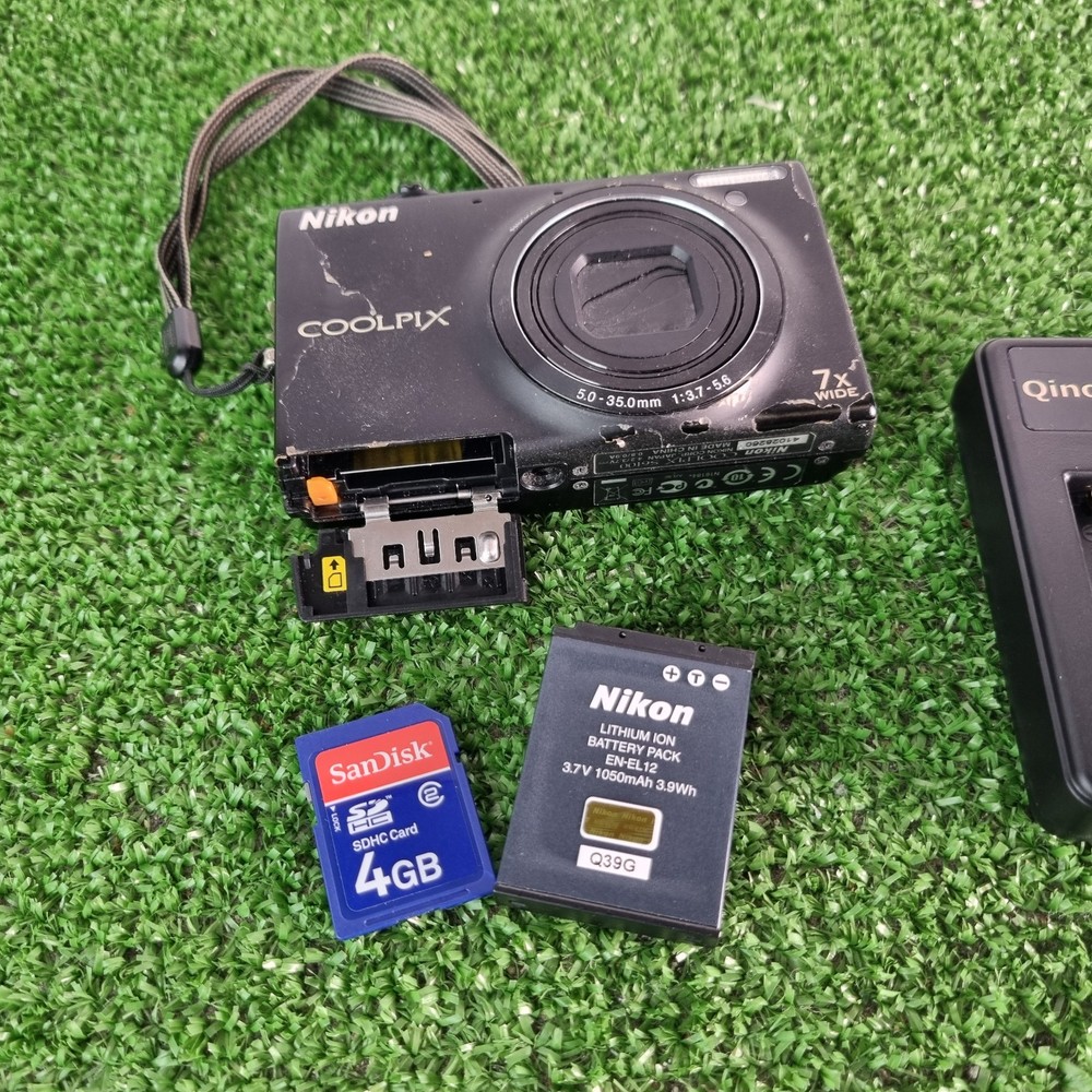 Nikon Coolpix S6100 16.0MP Compact Digital Camera Black Tested
