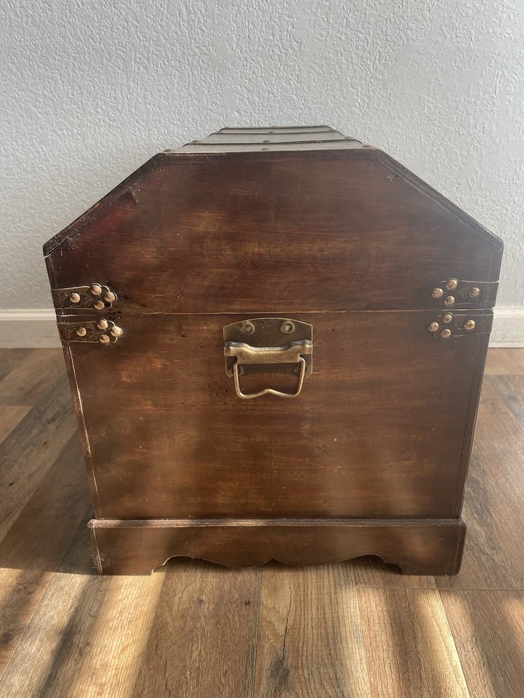 Antique Wooden Storage Chest Box