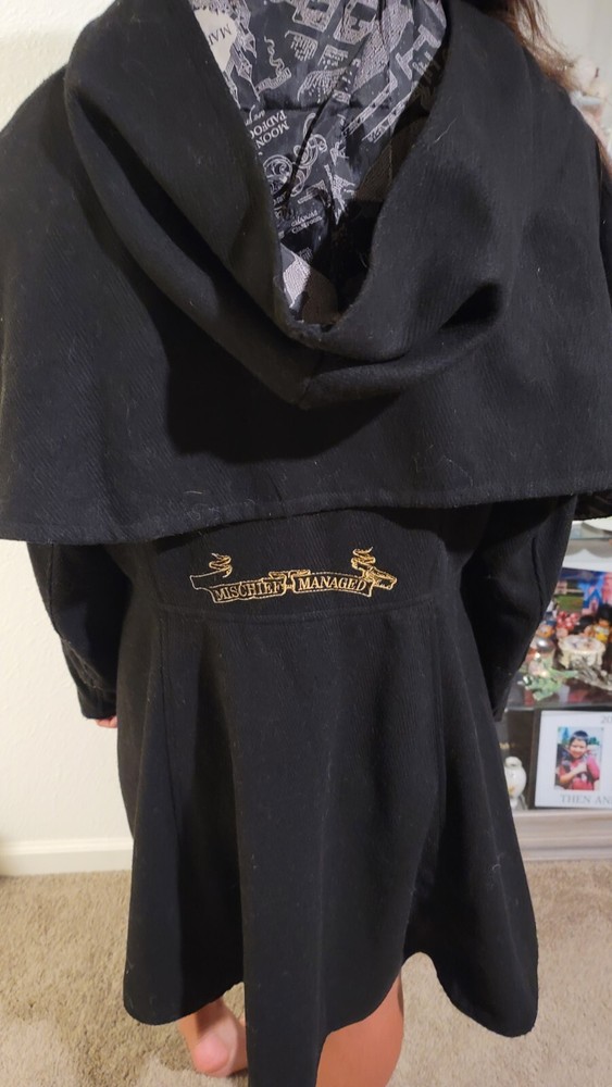 Harry Potter Marauders Map Capelet Coat Size Medium