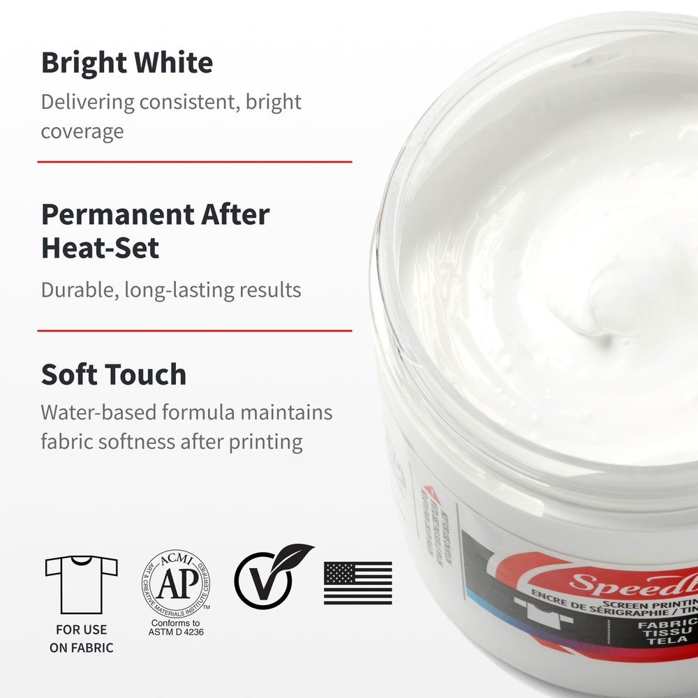 Fabric Screen Printing Ink 32-Ounce White