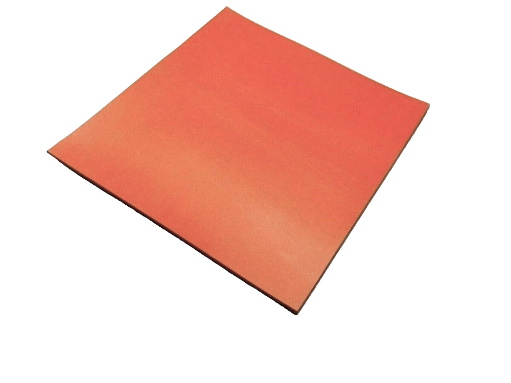 7x7 x1/8"Thick Silicone Rubber Sheet High Temp Solid Red/Orange Commercial Grade
