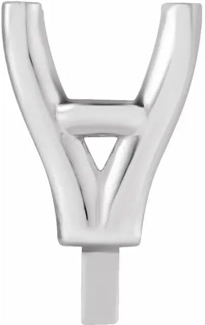 Platinum Unset Oval 4-Prong Peg Setting