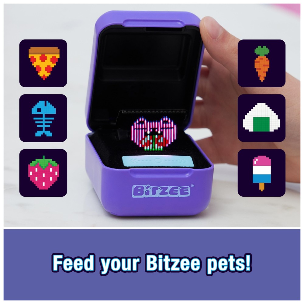 Bitze Interactive Toy Digital Pet and Case with 15 Animals Inside React to T...