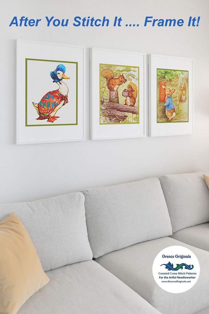 Mouse Hunca Munca Peter Rabbit Beatrix Potter Counted Cross Stitch Pattern