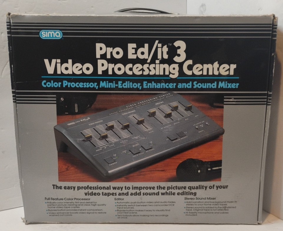 1991 Pro Ed/it 3 Video Processing Center COMPLETE *Tested & Working*