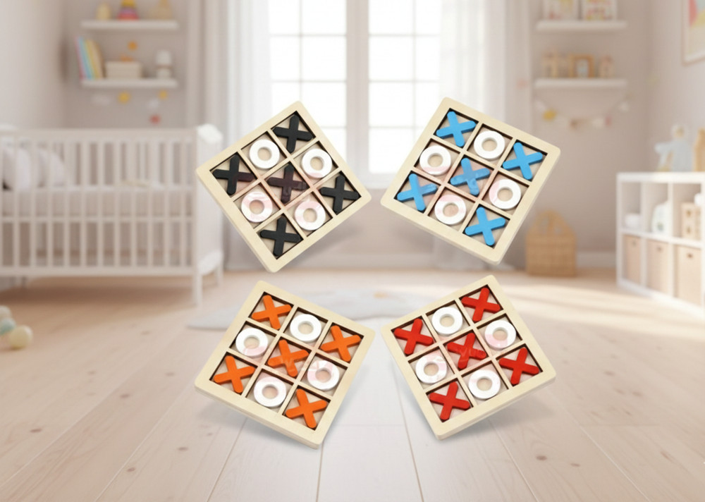 Wooden Tic Tac Toe Game